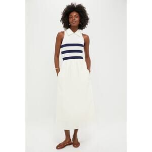 TUCKERNUCK Ivory Stripe Marina Dress Size XXL NWT Retail $298 Tuckernuck